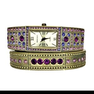 HEIDI DAUS WATCH AND BRACELET SET.. Discount On Shipping